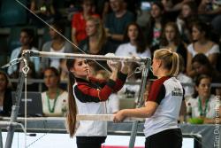 Turn-Länderkampf der Damen in Rüsselsheim gegen die Schweiz, Frankreich und Italien